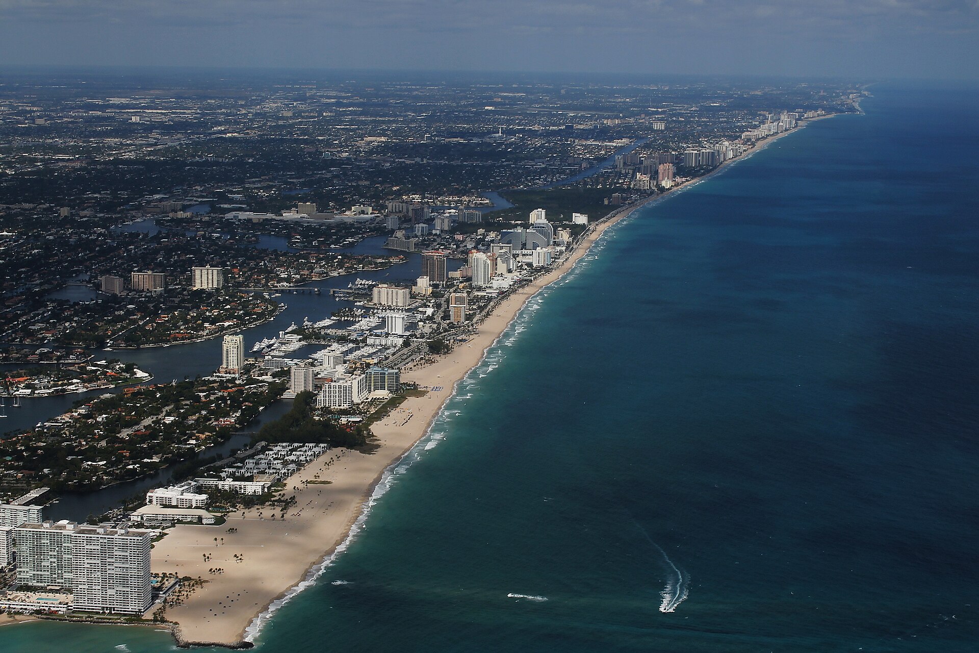 Fort Lauderdale beach from the air