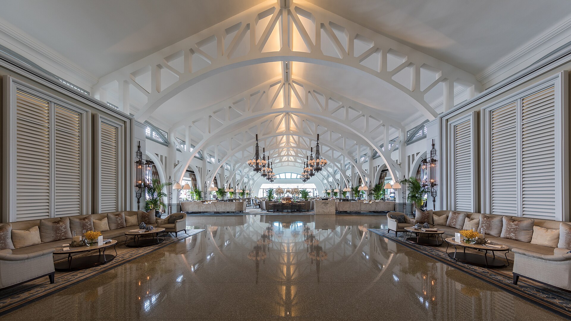 Luxury hotel lobby lounge